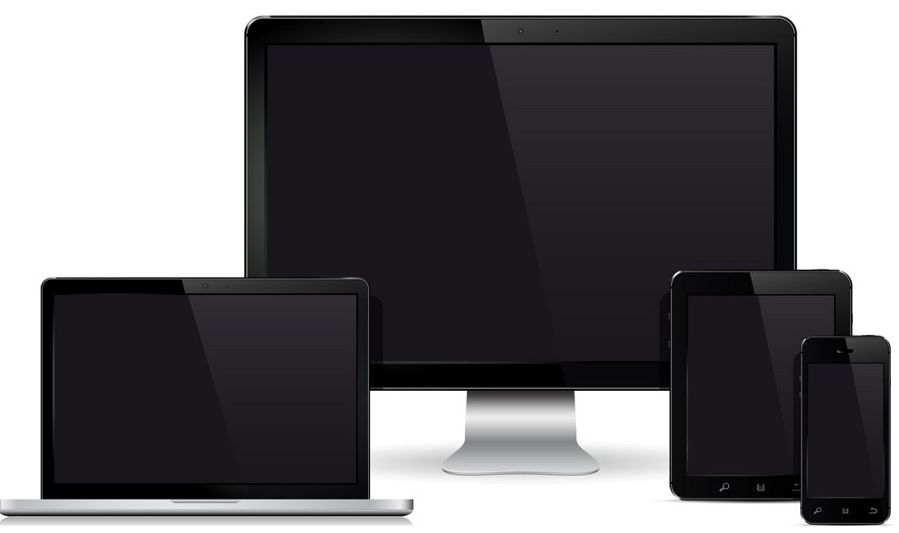 computer display laptop tablet pc mobile phone vector 14136789